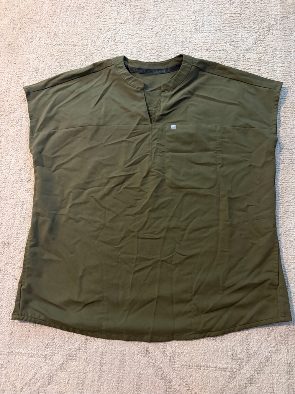 Fabletics Olive Short-Sleeve Henley Tee
